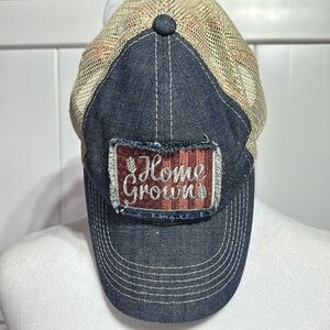 Denium/tan “Home Grown” baseball hat
